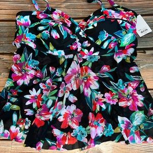 NWT Croft & Barrow Tankini top, sz Large
